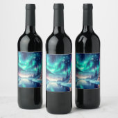 オーロラボレアリス/クリスマス/冬 ワインラベル (ボトル)