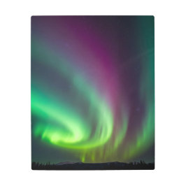 オーロラボレアリス – グラディエント緑/紫 メタルプリント