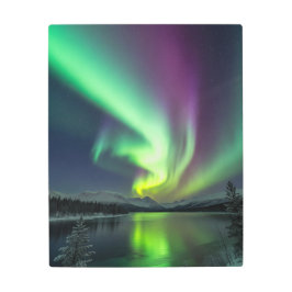 オーロラボレアリス – グラディエント緑/紫 メタルプリント