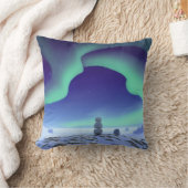 オーロラボレアリス：北の踊りの光 クッション (ブランケット)