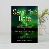 オーロラボレアリス 北極光 エレガント ウェディング 箔招待状 (立ち正面)