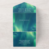 オーロラボレアリス 星空 夜空 結婚式 オールインワン招待状 (外側)