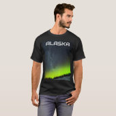 オーロラボレアリス 極光 ノルウェー 北極 Tシャツ (正面フル)