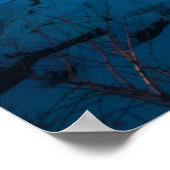 オーロラボレア海の海岸、雪の山 ポスター (角)