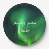 オーロラボレリスノーザンライツウェディング ペーパープレート (正面)