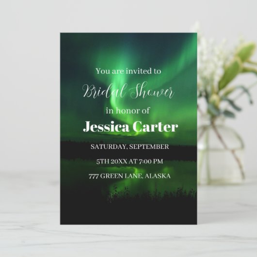 オーロラボレリスノーザンライツブライダルシャワー 招待状 (スタンド正面)