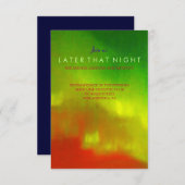 オーロラボレリスバーバルミツワーパーティーカード 招待状 (正面/裏面)