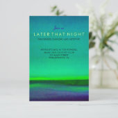 オーロラボレリスバーバルミツワーパーティーカード 招待状 (スタンド正面)