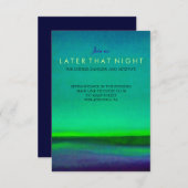 オーロラボレリスバーバルミツワーパーティーカード 招待状 (正面/裏面)