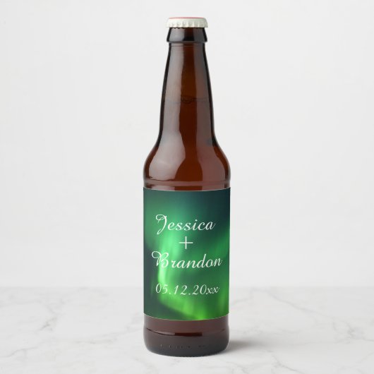 オーロラボレリス北ラ結婚イト ビールラベル (正面)