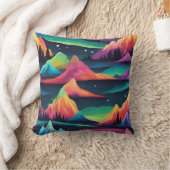 オーロラボレリス山脈と北方灯 クッション (ブランケット)