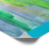 オーロラボレリス抽象芸術水彩画 ポスター (角)