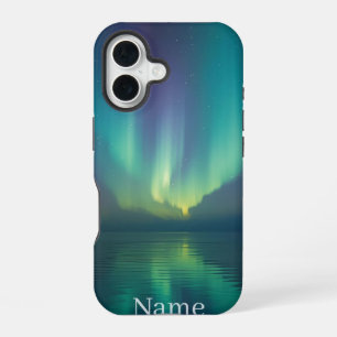 オーロラボレリス電話ケースパーソナライズされた- Night Sk iPhone 16ケース