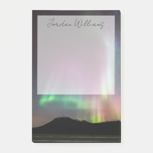 オーロラボレリス |アラスカ、アラスカ・ブルックス山脈 ポストイット (正面)