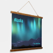 オーロラボレリス – ノーザンライト 吊り下げ型タペストリー (傾斜あり)