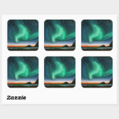 オーロラボレリス – 油彩画 スクエアシール (シート)