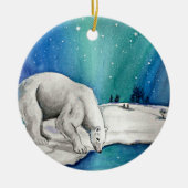オーロラポーラベア セラミックオーナメント (正面)