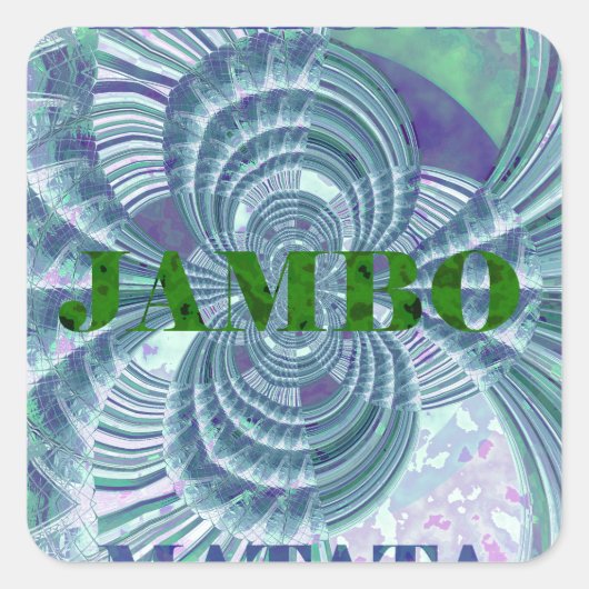 オーロラマタタアートプリント スクエアシール (正面)