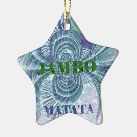 オーロラマタタアートプリント セラミックオーナメント (左)
