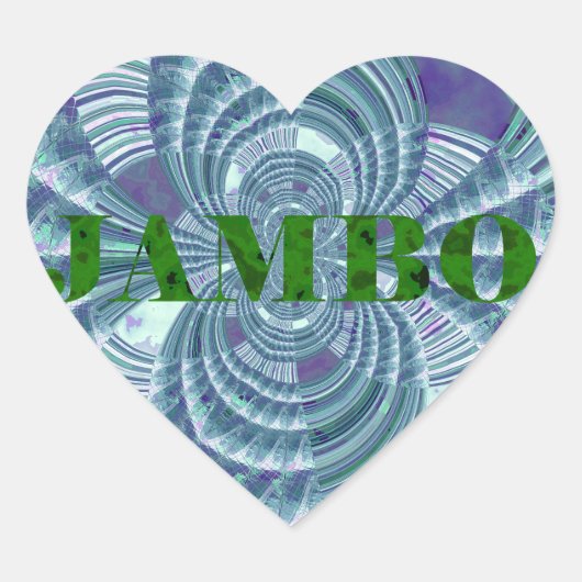 オーロラマタタアートプリント ハートシール (正面)