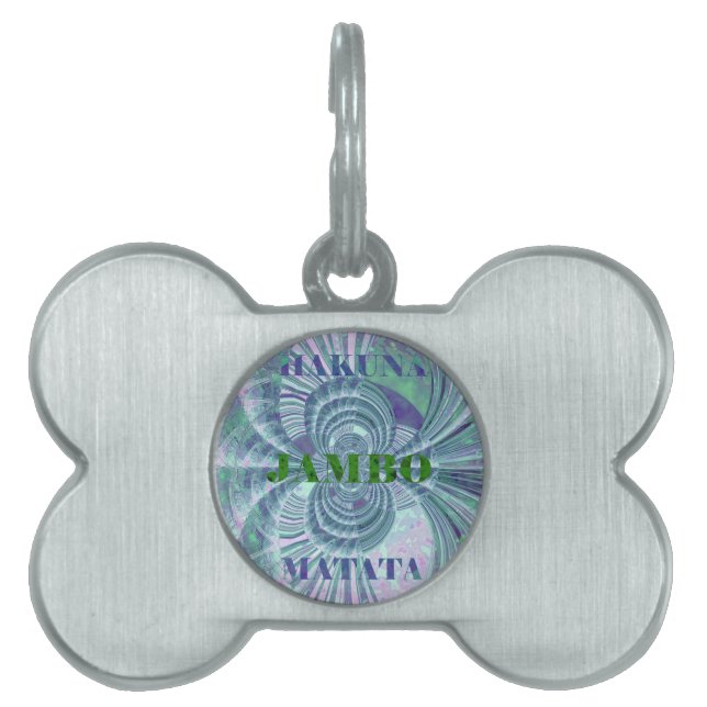 オーロラマタタアートプリント ペットネームタグ (正面)