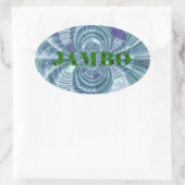 オーロラマタタアートプリント 楕円形シール (バッグ)