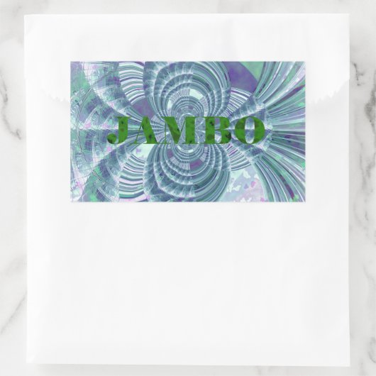 オーロラマタタアートプリント 長方形シール (バッグ)