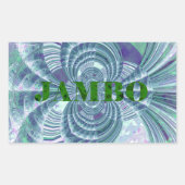 オーロラマタタアートプリント 長方形シール (正面)