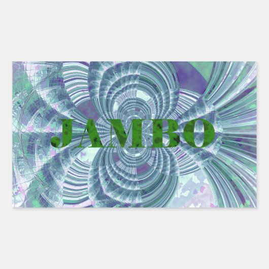 オーロラマタタアートプリント 長方形シール (正面)