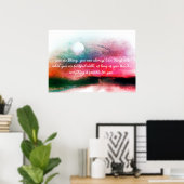 オーロラランドスケープ感動的タイポグラフィ引用文 ポスター (ホームオフィス)