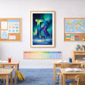 オーロラレター R ポスター | 北極光アート