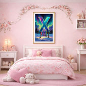 オーロラレター X ポスター | 北極光アート