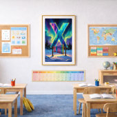 オーロラレター X ポスター | 北極光アート