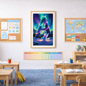 オーロラレターAポスター | 北極光アートプリント ポスター