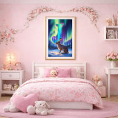 オーロラレターJポスター | ノーザンライツアートプリント ポスター