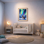 オーロラレターJポスター | ノーザンライツアートプリント ポスター