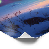 オーロラレターMポスター | 北極光アート ポスター (コーナー)