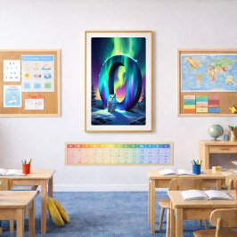 オーロラレターOポスター | 北極光アート ポスター