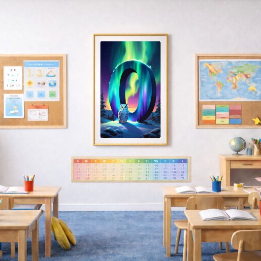 オーロラレターOポスター | 北極光アート ポスター