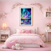 オーロラレターQポスター | 北極光アート ポスター