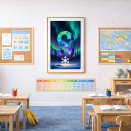 オーロラレターSポスター | 北極光アート ポスター