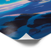 オーロラレターWポスター | 北極光アート ポスター (コーナー)