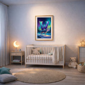 オーロラレターWポスター | 北極光アート ポスター