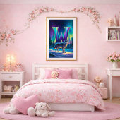 オーロラレターWポスター | 北極光アート ポスター