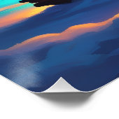 オーロラレターYポスター | 北極光アート ポスター (コーナー)