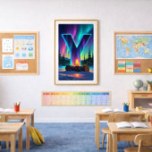 オーロラレターYポスター | 北極光アート ポスター