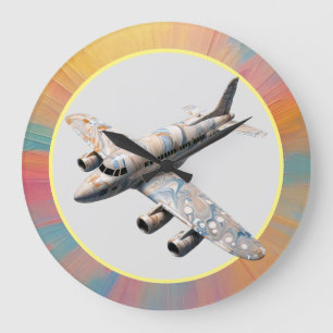 「オーロラ号in the Air: The Marble Dreamliner」 ラージ壁時計