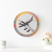 「オーロラ号in the Air: The Marble Dreamliner」 ラージ壁時計 (ホーム)