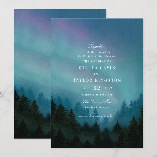 オーロラ招待状 案内状 (正面/裏面)