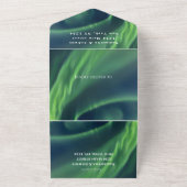 オーロラ星の夜の星の空結婚は1つの内のすべての オールインワン招待状 (外側)